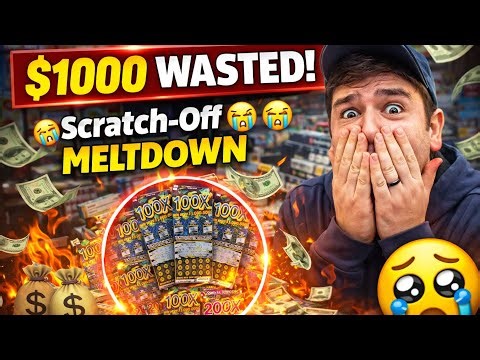 $1000 WASTED 😱 on Scratch-Offs 😭 | Crazy Lottery Session!