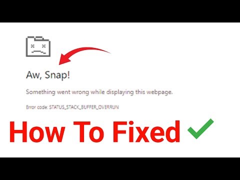 How to Fix Google Chrome Aw Snap Error Status Stack Buffer Overrun 2026