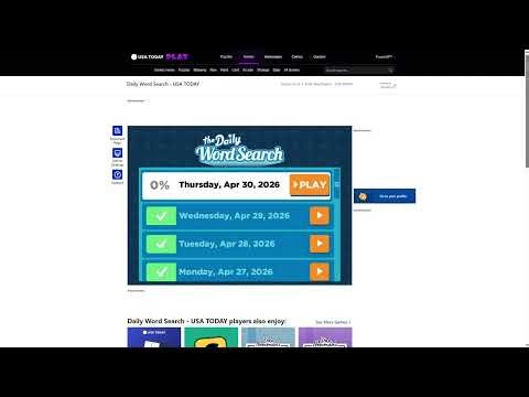 AI solve USA Today the Daily Word Search : 4/30/2026