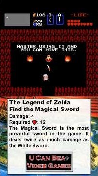 U Can Beat Video Games - The Legend of Zelda - Find the Magical Sword