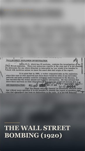 What the Wall Street Bombing File Does Not Say #unsolvedmystery #coldcases #mystery