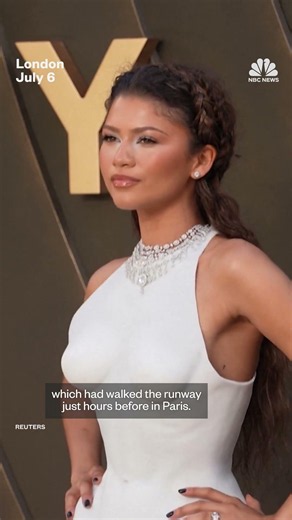 Zendaya's 'Odyssey' red carpet dress flow in by private jet
