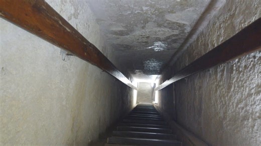 Exploring the second pyramid at Giza in Egypt: Outside and inside