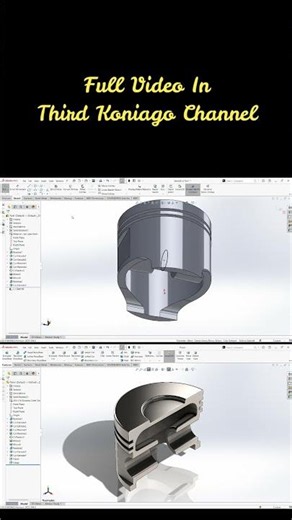 Design Piston In Solidworks #shorts #solidworks #surface #cad #thirdkoniago #viral