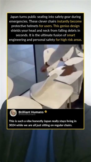 Chair that instantly transforms into a life saving helmet