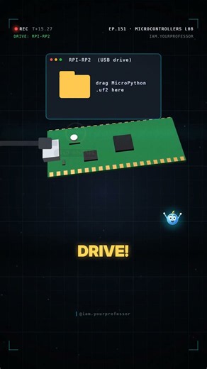 Raspberry Pi Pico for Beginners: RP2040 vs Arduino Uno + MicroPython Blink #shorts