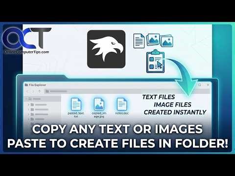How to Copy Text and Images and Paste Them as Files in Windows