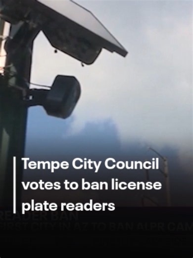 The Tempe City Council voted 6-1 to ban license plate reader cameras, making Tempe the first city in Arizona to prohibit the technology. Despite opposition from police, city leaders approved the ban, which includes potential termination for any city employee who violates it. 🔗 Click the link in our bio for the full story. #Tempe #Arizona #Privacy #News #Government #LawEnforcement #TempeCityCouncil #AutomatedLicensePlateReader #Surveillance #ALPR #FOX10Phoenix #FOX10