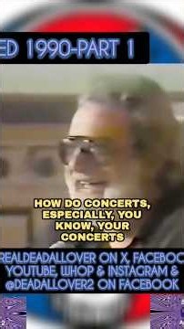 #gratefuldead #newsupdate & #interview with #JerryGarcia & #BobWeir aired 1990 part 1