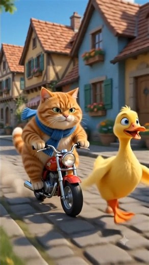 ai animation duck video #duck #cat #pets #3danimation #funnyshorts