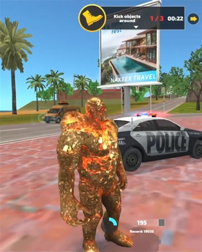 Rope Hero Vice Town (Giant Mountain or Stone Man Fight Police Car Robot) Mountain Man in vice town