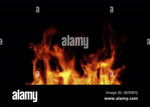 Realistic fire motion graphic element loop with alpha channel transparent background Stock Video Footage - Alamy