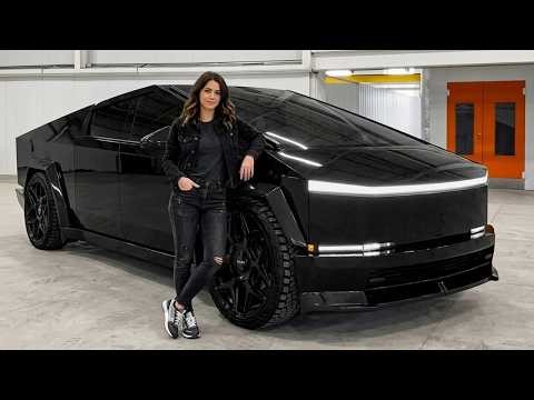 2026 RNG Custom Tesla Cybertruck – Ultra Black Widebody Futuristic Electric Pickup