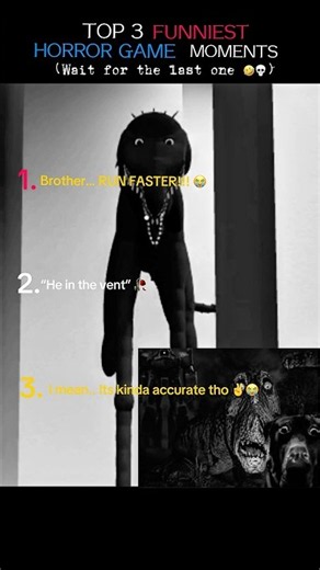 Top 3 Funniest Horror Game Moments (Bro is Genuinely Scared 😭🥀) #horrorgaming #shorts