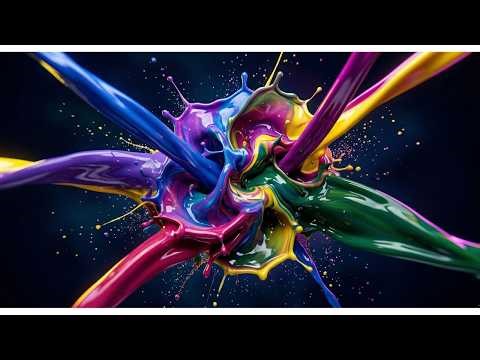 HOUR ASMR Paint Explosions & Fluid Dynamics (No Music).