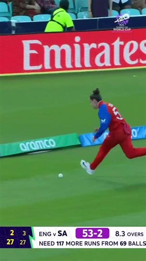 The run. The dive. The save 🤩 Linsey Smith is electric in the field ⚡️ #T20WorldCup