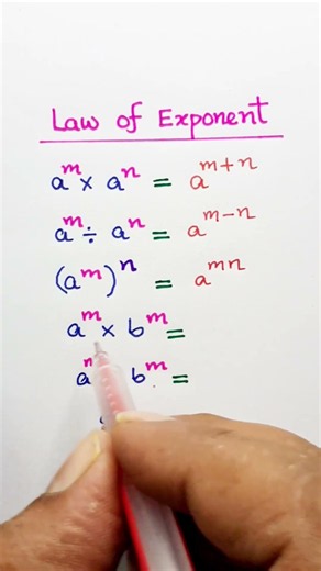 Laws of exponent | A very basic rules of exponent Math | #mathematics #exponents # #mathguide #math