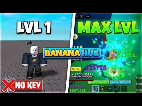 BANANA HUB No Key Script Blox Fruits | Auto Farm Level MAX Fast!