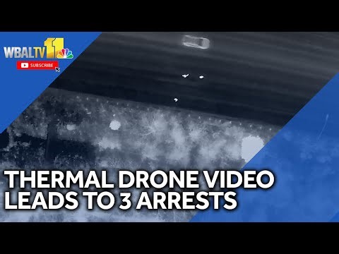 Police use thermal drone camera to find, arrest car break-in suspects