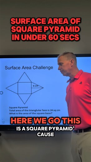 Credle Learning Academy on Instagram: "Need help with surface area of a rectangular pyramid? ⛰️ Let’s break it down step-by-step! A rectangular pyramid has: 📦 1 rectangle base 🔺 4 triangular faces Here’s how to find the total surface area: 1️⃣ Find the area of the base: A = L × W 2️⃣ Find the area of each triangle: Use A = ½ × base × height (slant height!) Multiply by 4 if all triangles are the same 3️⃣ Add them all together: Surface Area = Base Area + Area of 4 triangles 💡 Don’t forget: use