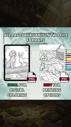 Puppies and Kittens Coloring Pages for Kids | Cute Baby Animals Printable Coloring Book PDF