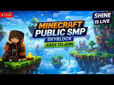 🏆 24/7 Minecraft Public SMP LIVE 🔥 | Java + PE | Join Fast 🚀 | Road to 2K