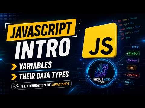 JavaScript Introduction, Variables & Data Types | JavaScript Tutorial for Beginners | 2026 | Lec 1
