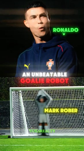 Ronaldo vs. Mark Rober’s goalie Robot! (Part2)🤖⚽ #shorts #ronaldo #markrober #football