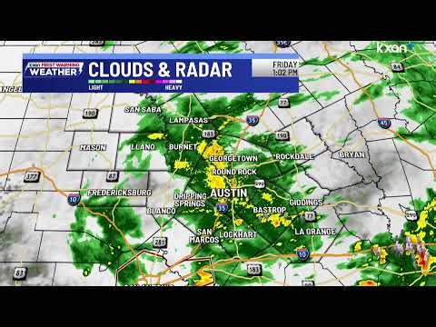 Tracking heavy rainfall across Central Texas