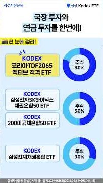 (8/25 신규상장) 국장 투자와 연금 투자를 한번에! KODEX 코리아TDF2065액티브적격 ETF | ETF 투자정보