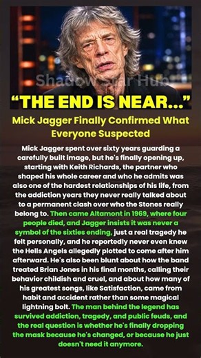 Mick Jagger Finally Confirmed What Everyone Suspected#shorts