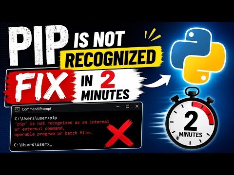 pip is not recognized fix in windows 11 | Python 2026
