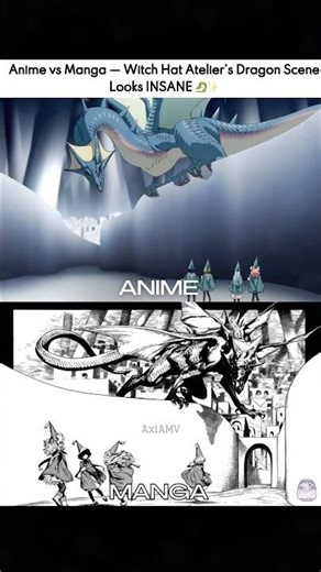Anime vs Manga — Witch Hat Atelier’s Dragon Scene Looks INSANE 🐉✨