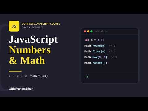 JavaScript Numbers & Math Explained for Beginners | Math Methods Tutorial
