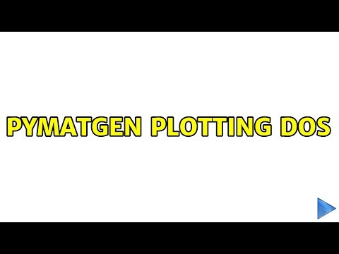 pymatgen plotting DOS