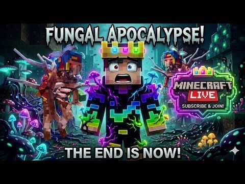 🔥 Minecraft Fungal Infection Mod Survival | Day 1 | (Scariest Live Ever!)