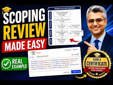 🎓 Scoping Review Made EASY | Real Example Workshop ✅