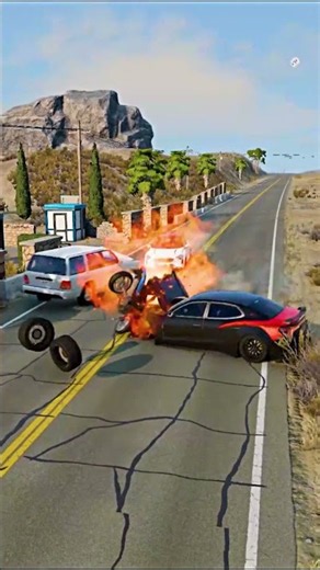 Realistic Highway Car Crashes #247