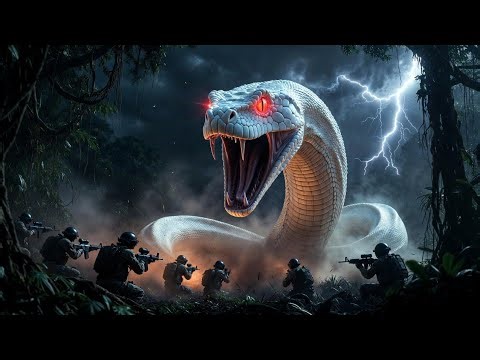 Albino python snake vs American soldiers #film 