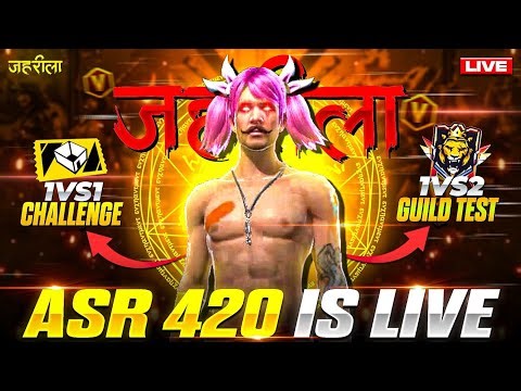 ASR IS LIVE 💫GUILD TEST Free Fire Live 🔥wait for end 😱 #tondegamer #shortsfeed #tgrnrz #badge99