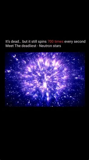 thespacethought🪐 on Instagram: "A neutron star is the ultra-dense remnant of a massive supernova explosion. It’s a dead star, yet one of the most powerful objects in the universe, spinning at mind-bending speeds that defy imagination. This “dead” star can rotate up to 700 times every second, faster than any planet or machine ever built. These rapid rotations turn it into a pulsar, sending beams of light and radio waves across the cosmos like a cosmic heartbeat. Though only 20 kilometers wide, a