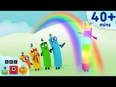 The Rainbow-iest Math Ever! | Learn to Count for Kids Compilation | Numberblocks