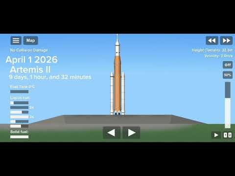 Artemis 2 recreation in space flight simulator