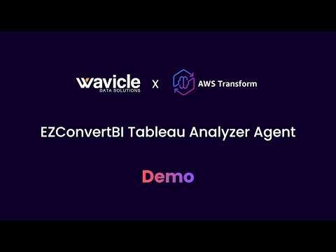 EZConvertBI Tableau Analyzer Demo | Analyze Tableau for AWS Quick Sight Migration (AWS Transform)