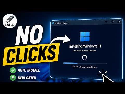 Auto Install + Debloated Windows 11 (Rufus New Feature)
