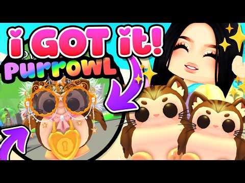 I GOT the NEW *LEGENDARY* PURROWL PET! 😳🐾 Adopt Me (roblox)