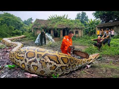 Giant python transforms into a monster in dilapidated house | Hunters Run for Their Lives