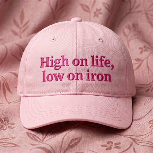 High on Life Low on Iron Embroidered Dad Cap: Sarcastic Iron Deficiency Hat, Funny Gift - Etsy