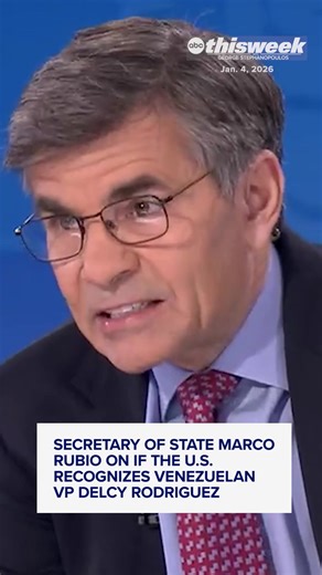 When asked if the U.S. views Venezuelan Vice President Delcy Rodriguez as the legitimate president, Secretary of State Marco Rubio said: “Ultimately, legitimacy for their system of government will come about through a period of transition and real elections which they have not had.”