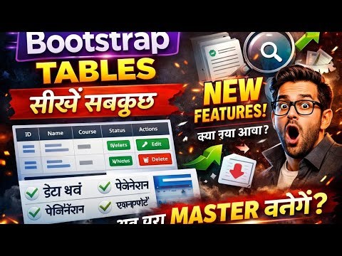 🔥 Bootstrap Tables Tutorial 2026 | NEW Features Revealed 😱 (Don’t Miss This!)